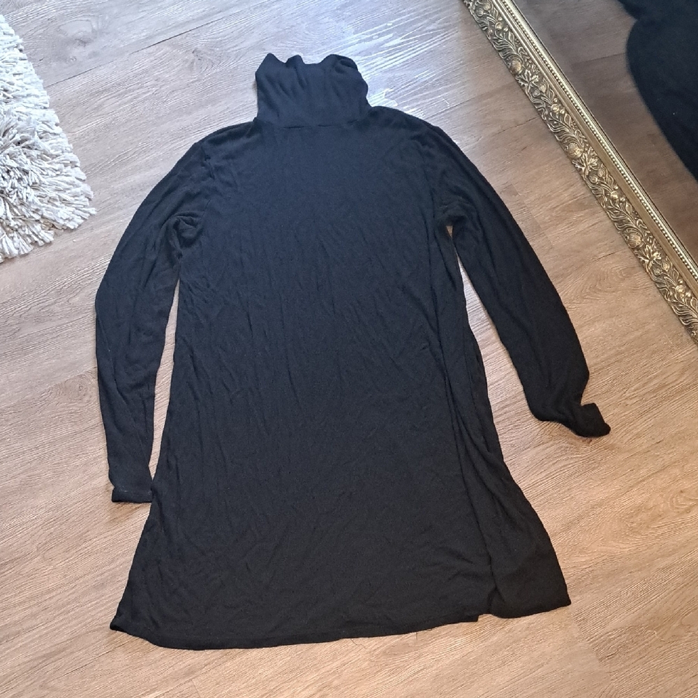 GAP Classic Black Ribber Mini Turtleneck Dress